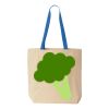 Natural Tote with Contrast-Color Handles Thumbnail