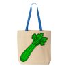 Natural Tote with Contrast-Color Handles Thumbnail