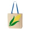 Natural Tote with Contrast-Color Handles Thumbnail