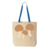 Natural Tote with Contrast-Color Handles Thumbnail