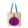 Natural Tote with Contrast-Color Handles Thumbnail