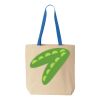 Natural Tote with Contrast-Color Handles Thumbnail