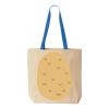 Natural Tote with Contrast-Color Handles Thumbnail