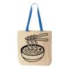 Natural Tote with Contrast-Color Handles Thumbnail