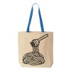 Natural Tote with Contrast-Color Handles Thumbnail
