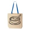 Natural Tote with Contrast-Color Handles Thumbnail