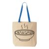 Natural Tote with Contrast-Color Handles Thumbnail
