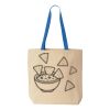 Natural Tote with Contrast-Color Handles Thumbnail