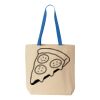 Natural Tote with Contrast-Color Handles Thumbnail