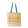 Natural Tote with Contrast-Color Handles Thumbnail