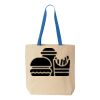 Natural Tote with Contrast-Color Handles Thumbnail