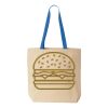 Natural Tote with Contrast-Color Handles Thumbnail