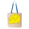 Natural Tote with Contrast-Color Handles Thumbnail