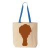 Natural Tote with Contrast-Color Handles Thumbnail