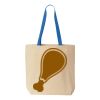 Natural Tote with Contrast-Color Handles Thumbnail