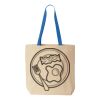Natural Tote with Contrast-Color Handles Thumbnail