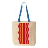 Natural Tote with Contrast-Color Handles Thumbnail