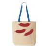 Natural Tote with Contrast-Color Handles Thumbnail