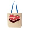 Natural Tote with Contrast-Color Handles Thumbnail