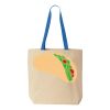 Natural Tote with Contrast-Color Handles Thumbnail
