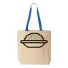 Natural Tote with Contrast-Color Handles Thumbnail
