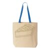 Natural Tote with Contrast-Color Handles Thumbnail