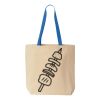 Natural Tote with Contrast-Color Handles Thumbnail