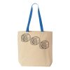 Natural Tote with Contrast-Color Handles Thumbnail