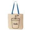 Natural Tote with Contrast-Color Handles Thumbnail