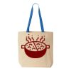 Natural Tote with Contrast-Color Handles Thumbnail