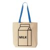 Natural Tote with Contrast-Color Handles Thumbnail