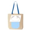 Natural Tote with Contrast-Color Handles Thumbnail