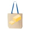 Natural Tote with Contrast-Color Handles Thumbnail