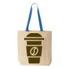 Natural Tote with Contrast-Color Handles Thumbnail