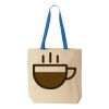 Natural Tote with Contrast-Color Handles Thumbnail