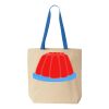 Natural Tote with Contrast-Color Handles Thumbnail