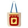 Natural Tote with Contrast-Color Handles Thumbnail