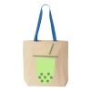 Natural Tote with Contrast-Color Handles Thumbnail