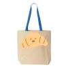 Natural Tote with Contrast-Color Handles Thumbnail
