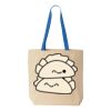 Natural Tote with Contrast-Color Handles Thumbnail