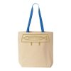 Natural Tote with Contrast-Color Handles Thumbnail