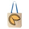Natural Tote with Contrast-Color Handles Thumbnail