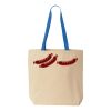 Natural Tote with Contrast-Color Handles Thumbnail