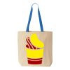 Natural Tote with Contrast-Color Handles Thumbnail