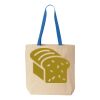 Natural Tote with Contrast-Color Handles Thumbnail