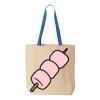 Natural Tote with Contrast-Color Handles Thumbnail