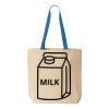 Natural Tote with Contrast-Color Handles Thumbnail
