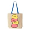 Natural Tote with Contrast-Color Handles Thumbnail