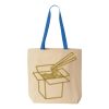 Natural Tote with Contrast-Color Handles Thumbnail