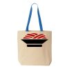 Natural Tote with Contrast-Color Handles Thumbnail